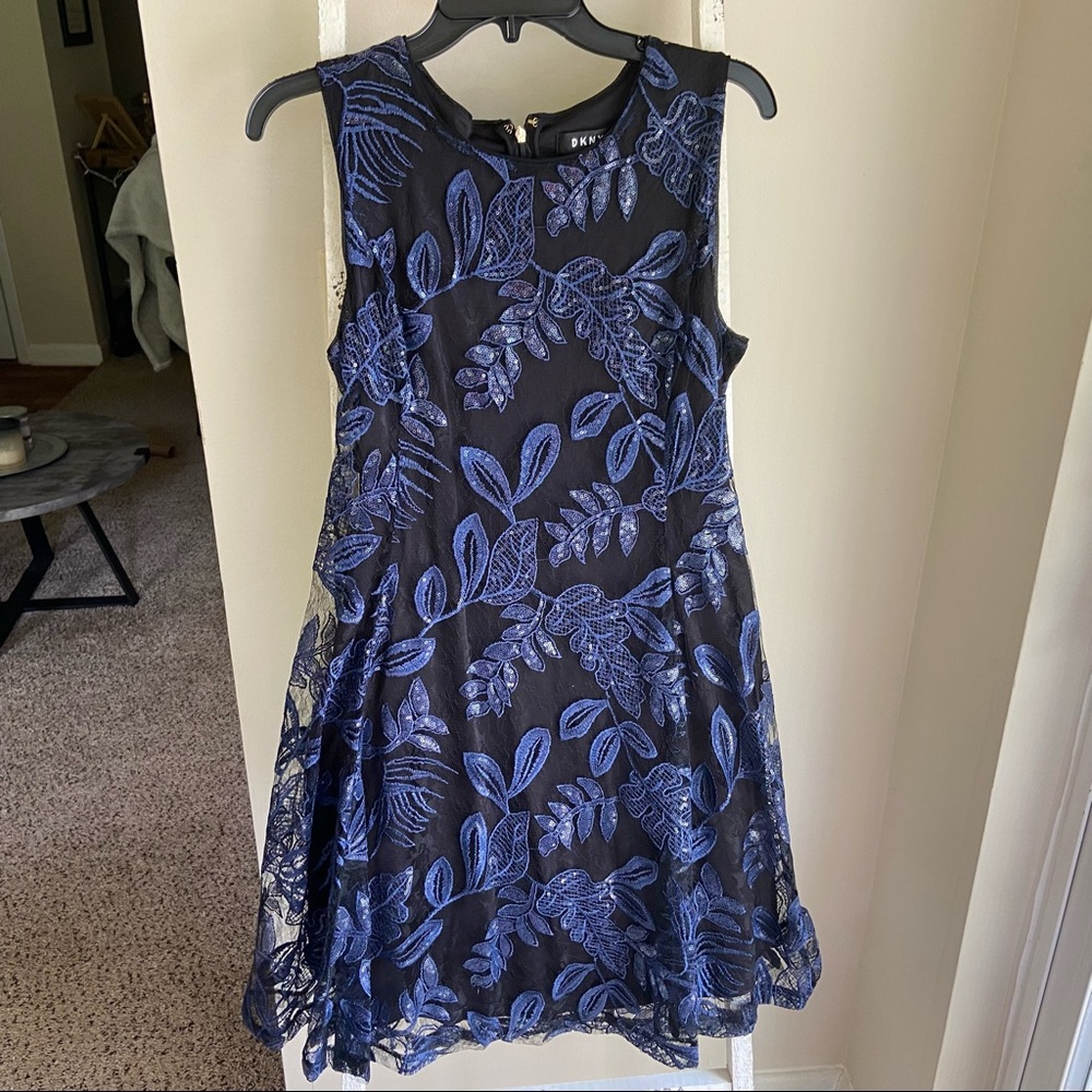 DKNY lace and sequin cocktail dress